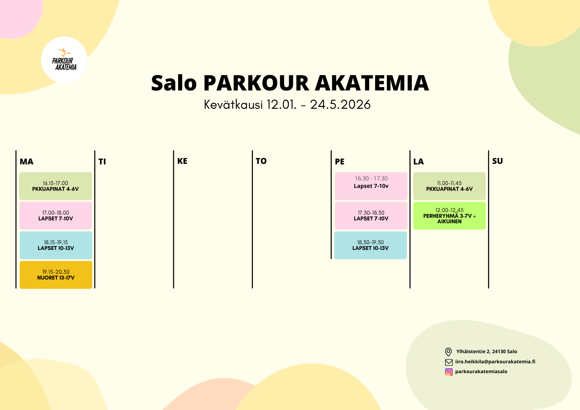 Salon kevätkausi 2026