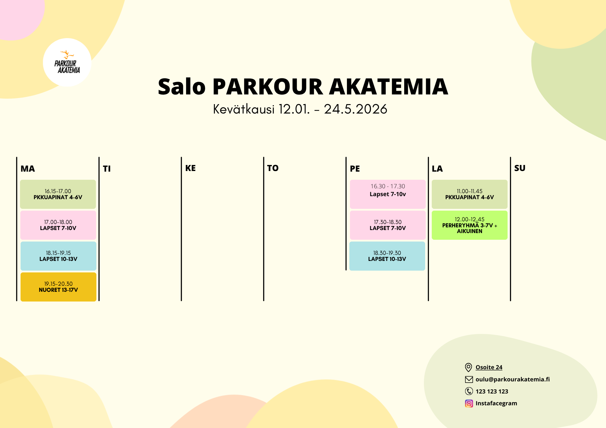 Salon kevätkausi 2026