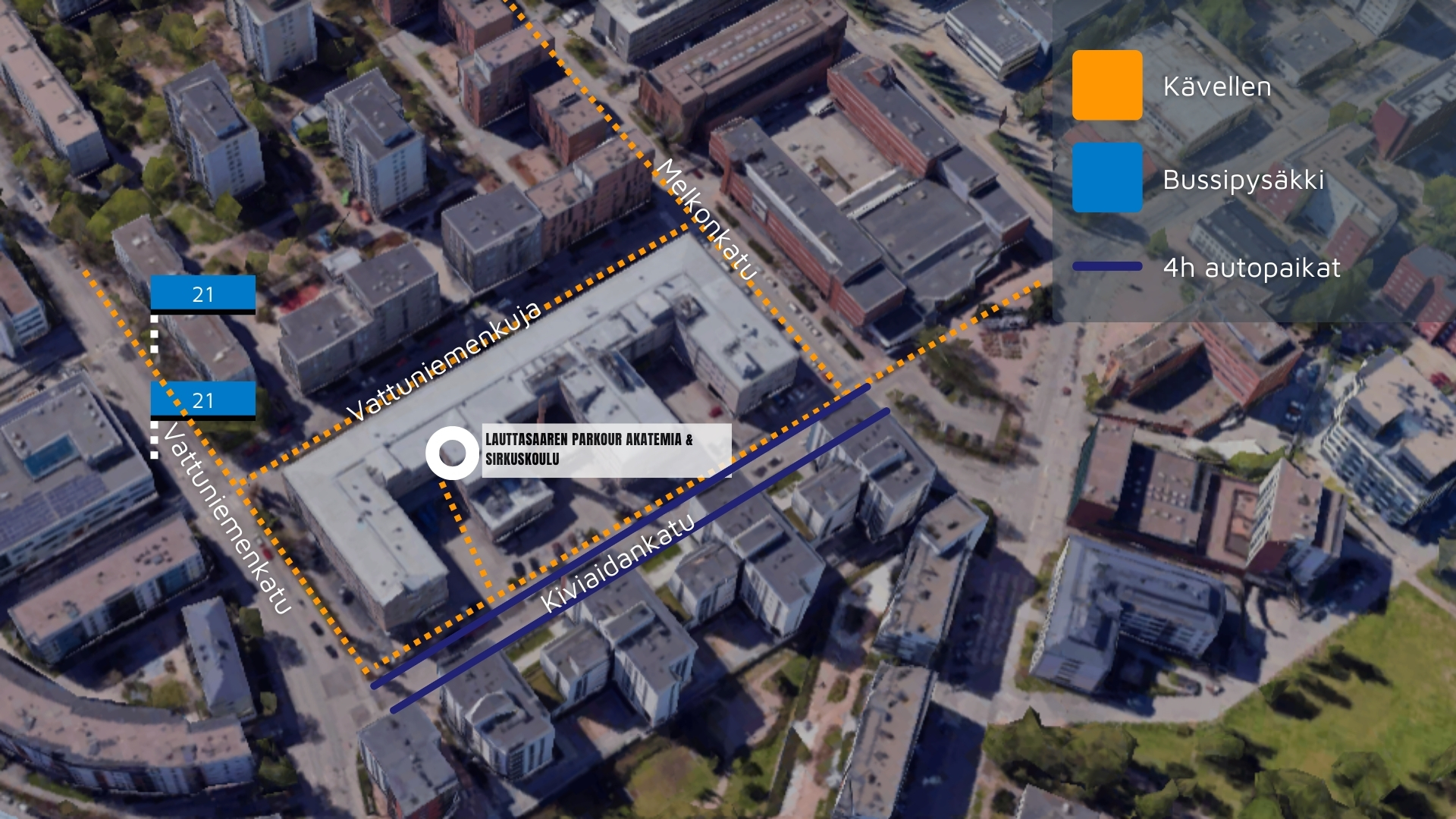 Reittiohjeet Laru joulu25 Lauttasaari PA reittiohje