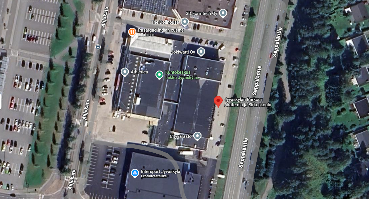 jklkartta Jyväskylän Parkour Akatemia ja Sirkuskoulu