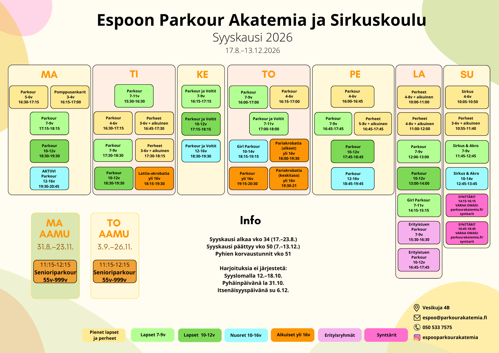 Espoo syksy 2026 VIRALLINEN